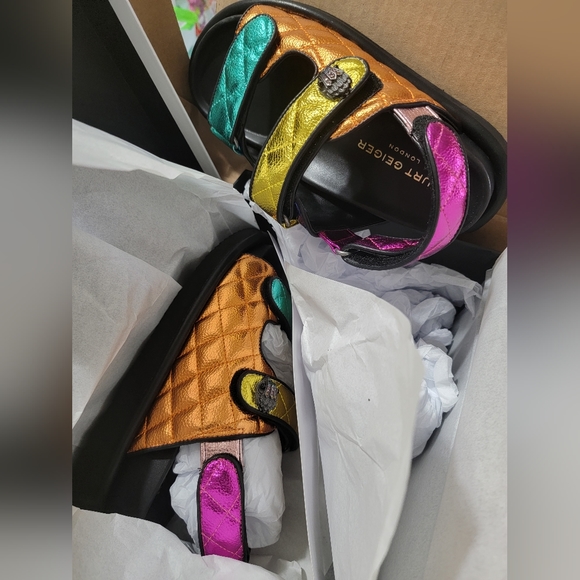 ONE DAY ONLY SALE- KURT GEIGER LONDON MULTICOLOR SANDALS - Picture 7 of 13